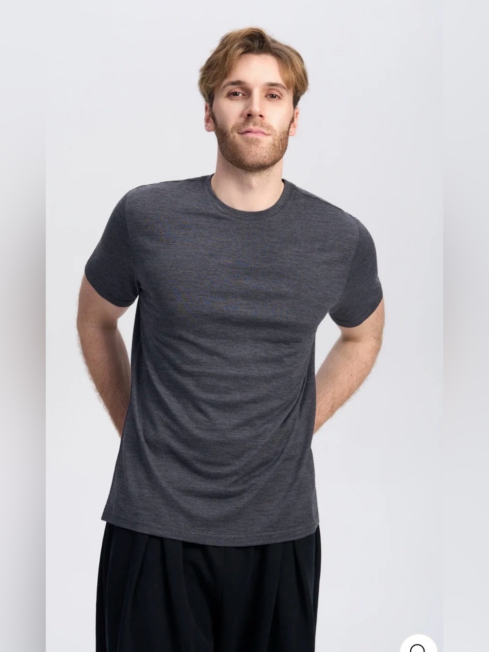 Merino Protect Men’s Merino 170g Crew T-Shirt Dark Gray , XL